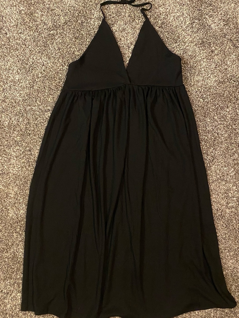 Black Halter Midi Dress